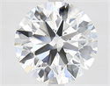 Lab Grown Diamond 4.20 Carats, Round with Ideal Cut, G Color, VVS2 Clarity and Certified by IGI