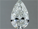 Natural Diamond 0.60 Carats, Pear with  Cut, H Color, VS1 Clarity and Certified by GIA