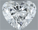 Natural Diamond 0.41 Carats, Heart with  Cut, F Color, VVS1 Clarity and Certified by GIA