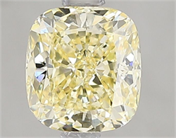 Picture of Lab Grown Diamond 1.51 Carats, CUSHION MODIFIED with  Cut, Fancy Yellow Color, VVS2 Clarity and Certified by IGI