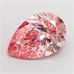 Picture of Lab Grown Diamond 4.00 Carats, Pear with  Cut, Fancy Vivid Pink Color, VS1 Clarity and Certified by IGI
