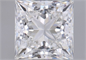 Natural Diamond 0.71 Carats, Princess with  Cut, F Color, VS2 Clarity and Certified by GIA