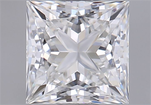 Picture of Natural Diamond 0.71 Carats, Princess with  Cut, F Color, VS2 Clarity and Certified by GIA