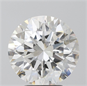 Natural Diamond 4.02 Carats, Round with Excellent Cut, H Color, VVS2 Clarity and Certified by GIA