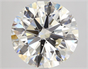 Natural Diamond 5.01 Carats, Round with Excellent Cut, J Color, SI1 Clarity and Certified by GIA