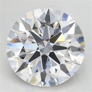 Picture of Lab Grown Diamond 2.57 Carats, Round with Excellent Cut, D Color, VVS1 Clarity and Certified by GIA