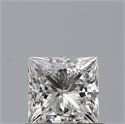 Natural Diamond 0.56 Carats, Princess with  Cut, H Color, VS1 Clarity and Certified by GIA