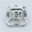 Natural Diamond 1.70 Carats, Asscher with  Cut, G Color, VVS2 Clarity and Certified by GIA