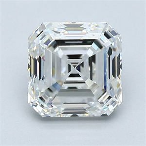 Picture of Natural Diamond 1.70 Carats, Asscher with  Cut, G Color, VVS2 Clarity and Certified by GIA