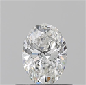 Natural Diamond 0.50 Carats, Oval with  Cut, F Color, SI2 Clarity and Certified by GIA