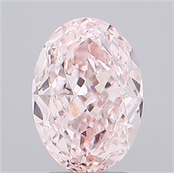 Picture of Lab Grown Diamond 2.53 Carats, Oval with  Cut, Fancy Intense Pink Color, VS1 Clarity and Certified by IGI