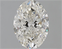 Natural Diamond 1.01 Carats, Oval with  Cut, J Color, SI2 Clarity and Certified by GIA