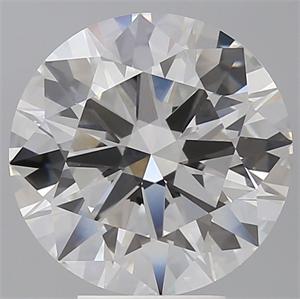 Picture of Lab Grown Diamond 5.50 Carats, Round with Ideal Cut, F Color, VVS2 Clarity and Certified by IGI