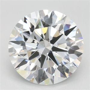Picture of Lab Grown Diamond 2.38 Carats, Round with Ideal Cut, D Color, IF Clarity and Certified by IGI