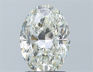 Foto Diamante Natural 1.51 quilates, Ovalado , Color J, claridad SI2 y certificado GIA de