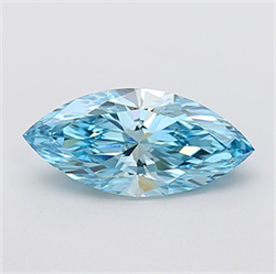 Picture of Lab Grown Diamond 2.11 Carats, Marquise with  Cut, Fancy Vivid Blue Color, VVS2 Clarity and Certified by IGI