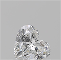 Natural Diamond 0.58 Carats, Heart with  Cut, F Color, SI1 Clarity and Certified by GIA