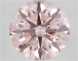 Picture of Lab Grown Diamond 4.33 Carats, Round with Ideal Cut, Fancy Vivid Pink Color, VS2 Clarity and Certified by IGI