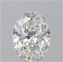 Natural Diamond 1.35 Carats, Oval with  Cut, G Color, SI2 Clarity and Certified by GIA