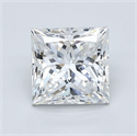 Natural Diamond 2.20 Carats, Princess with  Cut, F Color, VS2 Clarity and Certified by GIA
