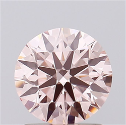Picture of Lab Grown Diamond 1.44 Carats, Round with Ideal Cut, Fancy Pink Color, VVS2 Clarity and Certified by IGI