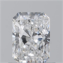 Natural Diamond 0.74 Carats, Radiant with  Cut, D Color, VVS1 Clarity and Certified by GIA