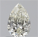 Natural Diamond 0.50 Carats, Pear with  Cut, J Color, VVS2 Clarity and Certified by IGI
