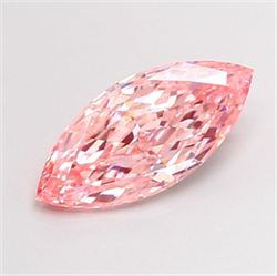 Picture of Lab Grown Diamond 2.79 Carats, Marquise with  Cut, Fancy Vivid Pink Color, VVS2 Clarity and Certified by IGI