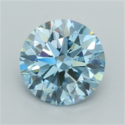 Picture of Lab Grown Diamond 2.54 Carats, Round with Ideal Cut, Fancy Vivid Blue Color, VVS2 Clarity and Certified by IGI