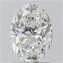 Natural Diamond 1.00 Carats, Oval with  Cut, G Color, VVS1 Clarity and Certified by GIA