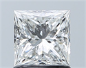 Natural Diamond 1.01 Carats, Princess with  Cut, F Color, SI2 Clarity and Certified by GIA
