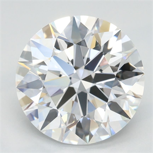Picture of Lab Grown Diamond 2.43 Carats, Round with Ideal Cut, D Color, VVS1 Clarity and Certified by IGI