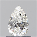 Natural Diamond 0.53 Carats, Pear with  Cut, F Color, VVS1 Clarity and Certified by GIA