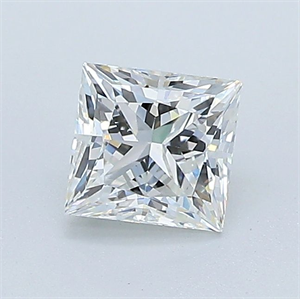 Foto Diamante Natural 0.88 quilates, Princesa , Color H, claridad VS1 y certificado GIA de