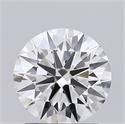 Lab Grown Diamond 1.28 Carats, Round with Ideal Cut, G Color, VVS2 Clarity and Certified by IGI