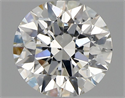 Natural Diamond 1.01 Carats, Round with Excellent Cut, H Color, SI2 Clarity and Certified by GIA