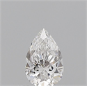 Natural Diamond 0.50 Carats, Pear with  Cut, D Color, VVS2 Clarity and Certified by GIA