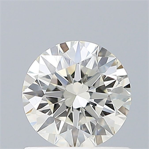 Picture of Natural Diamond 0.71 Carats, Round with Excellent Cut, J Color, VS2 Clarity and Certified by GIA