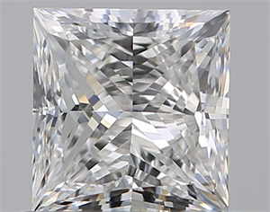 Picture of Natural Diamond 0.81 Carats, Princess with  Cut, F Color, VS2 Clarity and Certified by GIA