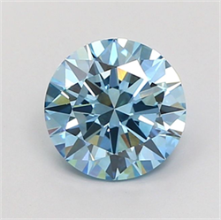 Picture of Lab Grown Diamond 2.07 Carats, Round with Excellent Cut, Fancy Vivid Blue Color, VVS2 Clarity and Certified by IGI