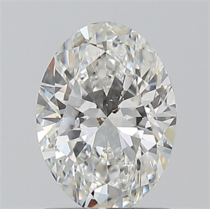 Picture of Natural Diamond 1.00 Carats, Oval with  Cut, G Color, SI2 Clarity and Certified by GIA