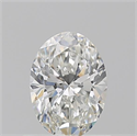 Natural Diamond 0.70 Carats, Oval with  Cut, G Color, VS2 Clarity and Certified by GIA