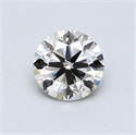 Natural Diamond 0.70 Carats, Round with Very Good Cut, I Color, VVS2 Clarity and Certified by GIA