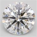Lab Grown Diamond 4.07 Carats, Round with Excellent Cut, D Color, IF Clarity and Certified by GIA