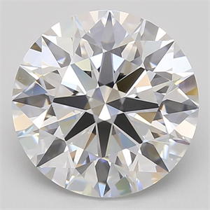 Picture of Lab Grown Diamond 4.07 Carats, Round with Excellent Cut, D Color, IF Clarity and Certified by GIA