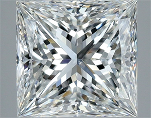 Picture of Natural Diamond 1.51 Carats, Princess with  Cut, H Color, SI1 Clarity and Certified by GIA