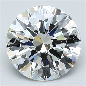 Foto Diamante Natural 2.40 quilates, Redondo , Color F, claridad SI1 y certificado GIA de