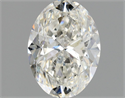 Natural Diamond 0.90 Carats, Oval with  Cut, H Color, SI2 Clarity and Certified by GIA