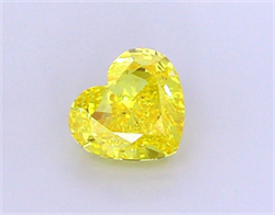 Picture of Lab Grown Diamond 1.89 Carats, Heart with  Cut, Fancy Vivid Yellow Color, VVS2 Clarity and Certified by IGI
