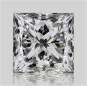 Natural Diamond 0.90 Carats, Princess with  Cut, F Color, IF Clarity and Certified by GIA